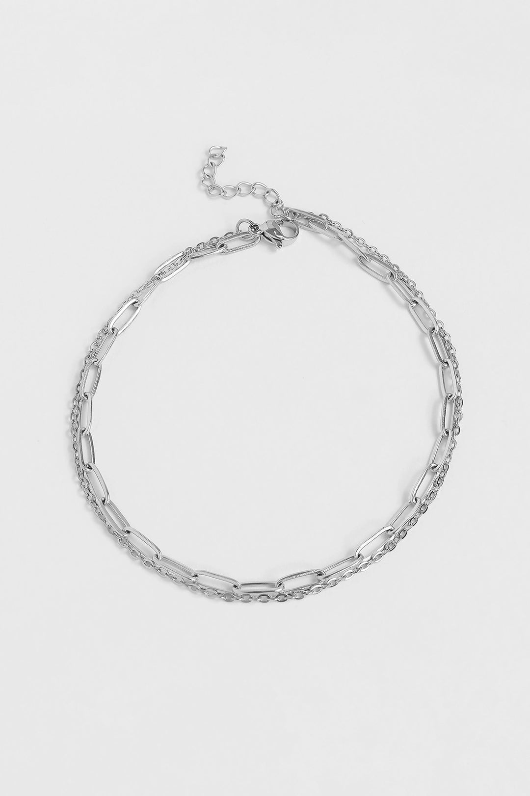 Two Row Paperclip Anklet