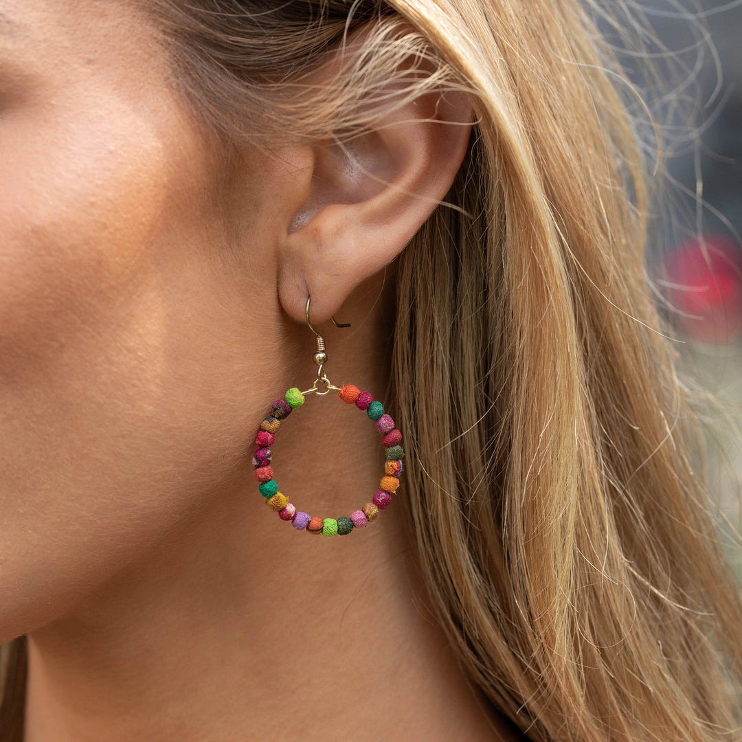 Aasha Small Kantha Hoops