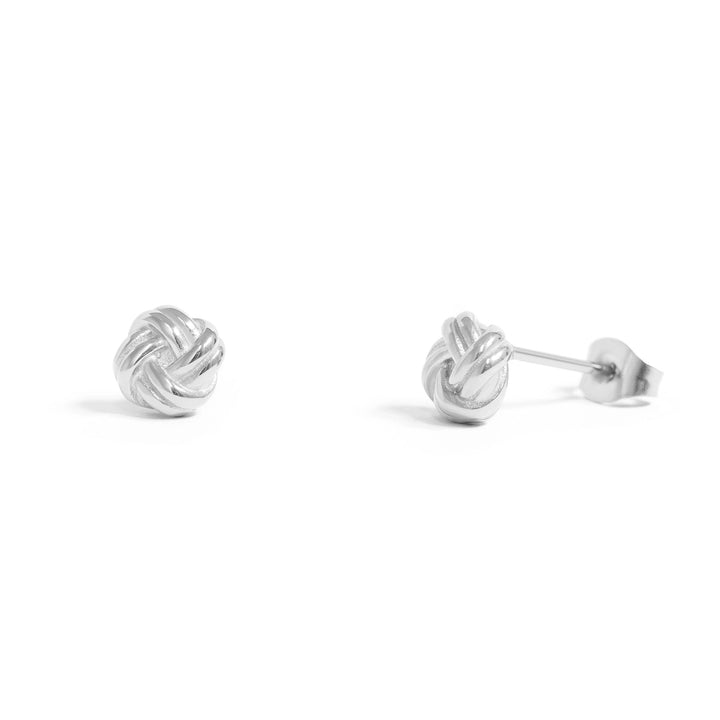 Metal Knot Stud Earrings