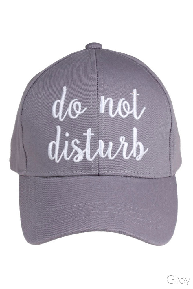 'Do Not Disturb' Embroidered Baseball Cap