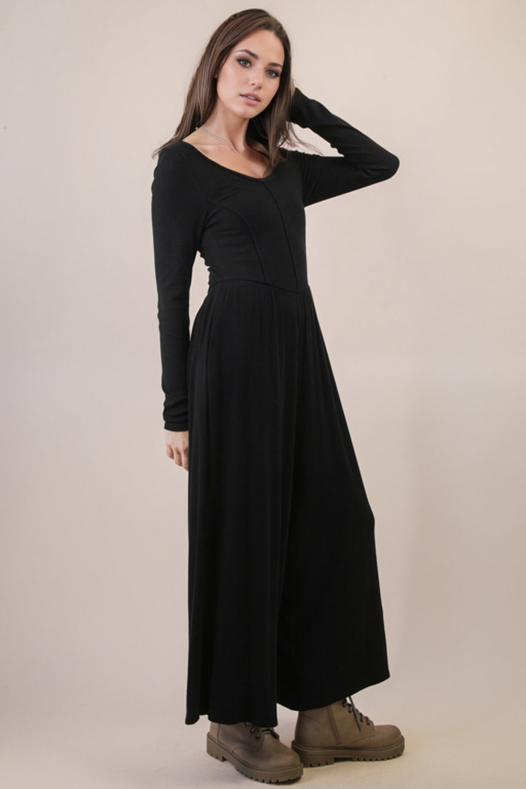 Round Neck Casual Jumpsuit