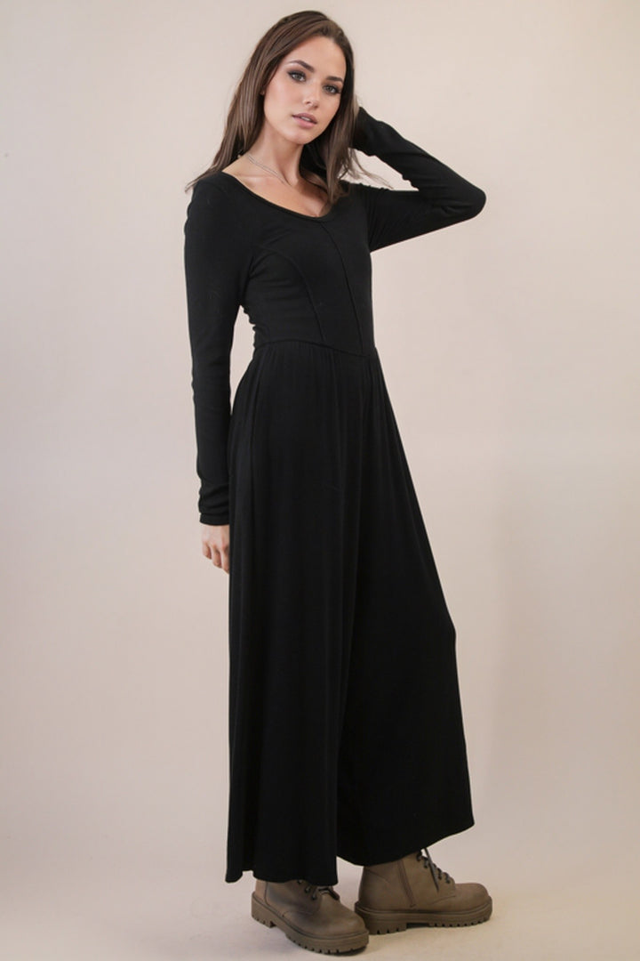 Round Neck Casual Jumpsuit