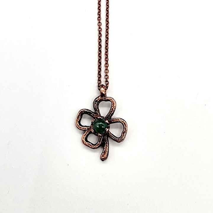 Emerald Four Leaf Clover Necklace