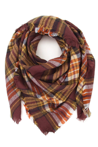 Plaid Blanket Scarf