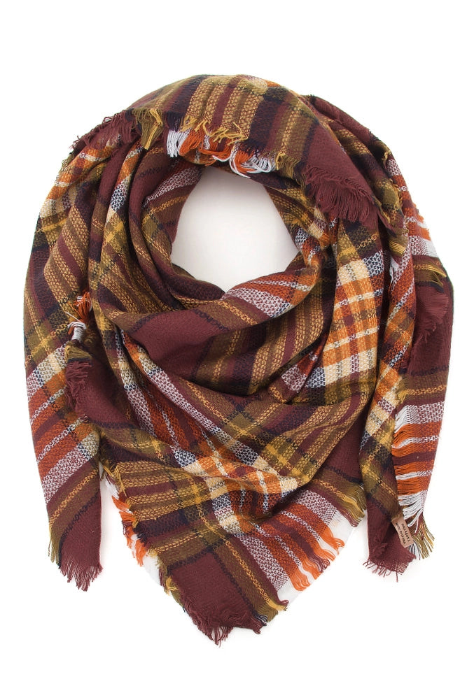 Plaid Blanket Scarf