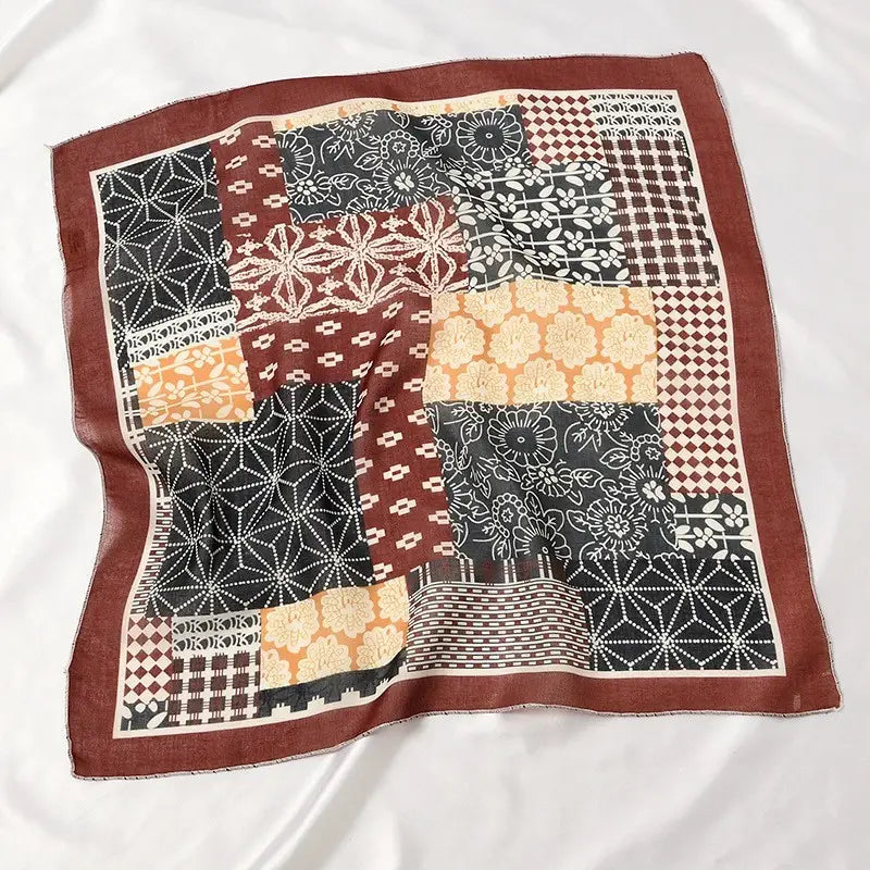 Large Patchwork Bandana Scarf