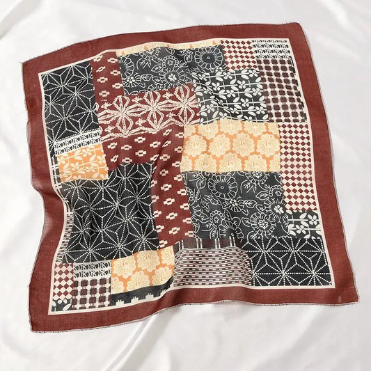 Large Patchwork Bandana Scarf