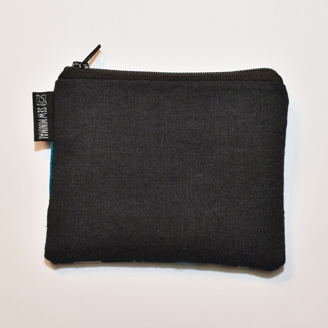 Upcycled Zipper Pouch- Mountain