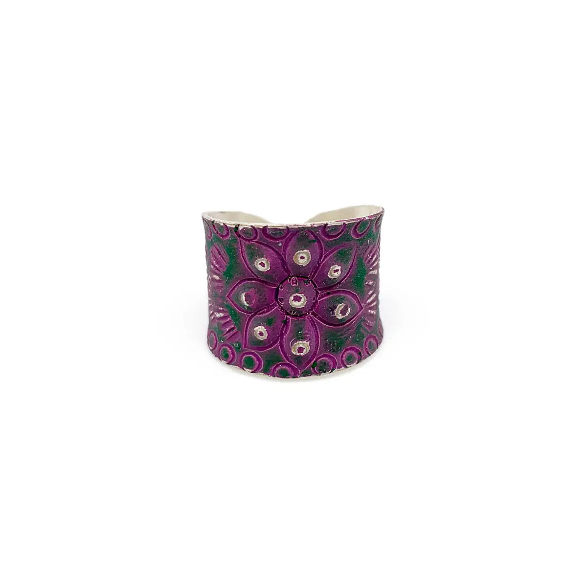 Silver Patina Cuff Ring