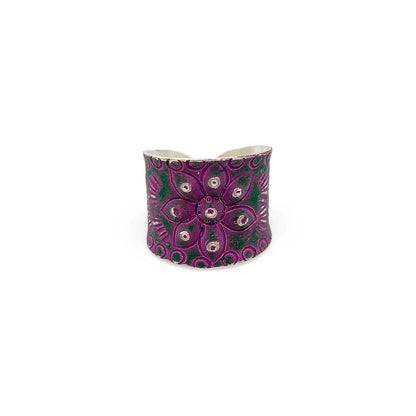 Silver Patina Cuff Ring