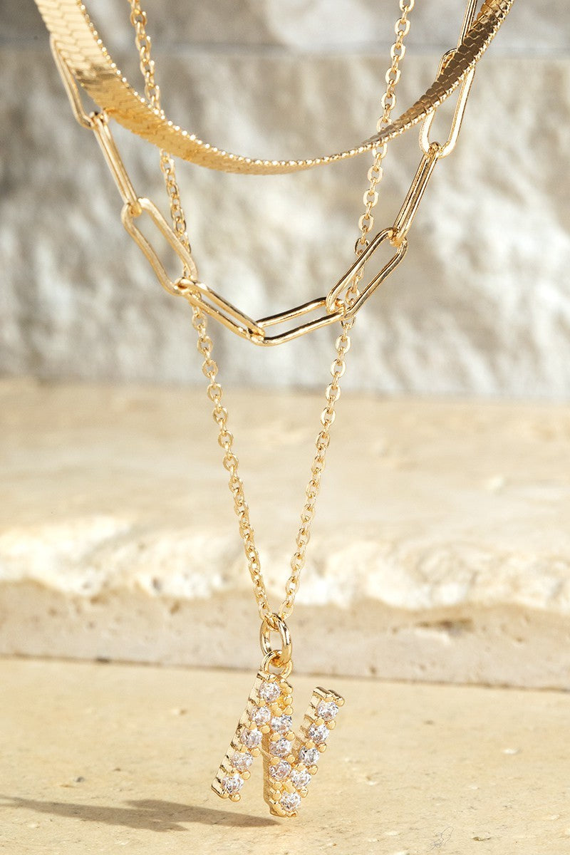 Initial Layered Necklace