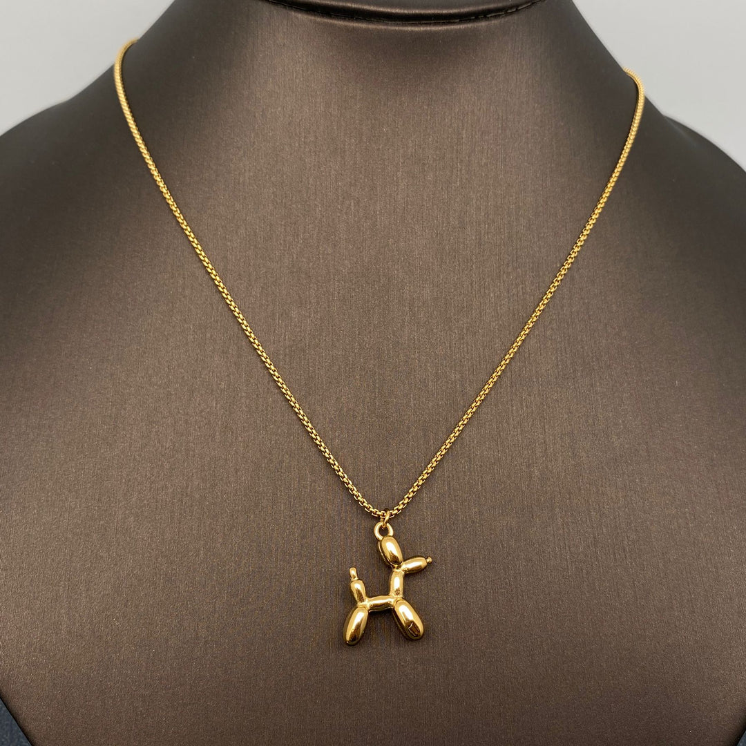 18K Balloon Dog Necklace