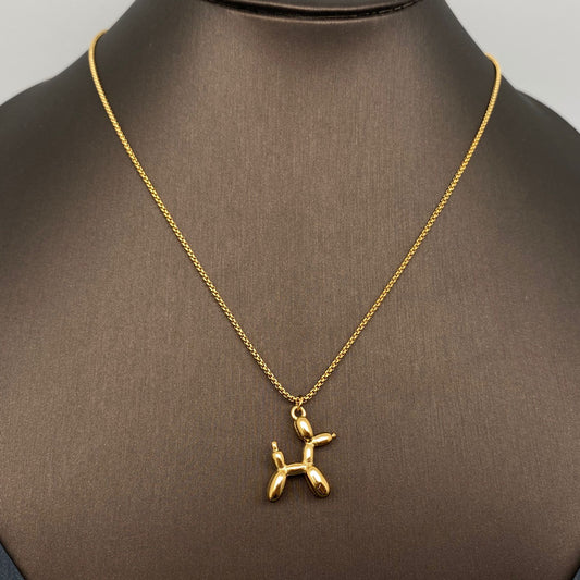 18K Balloon Dog Necklace