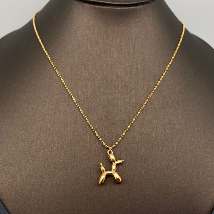 18K Balloon Dog Necklace