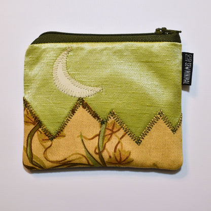 Upcycled Zipper Pouch- Mountain