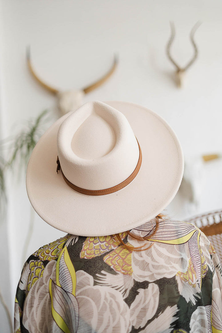 Thin Belted Panama Hat