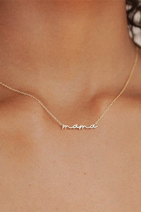 'Mama' Script Necklace