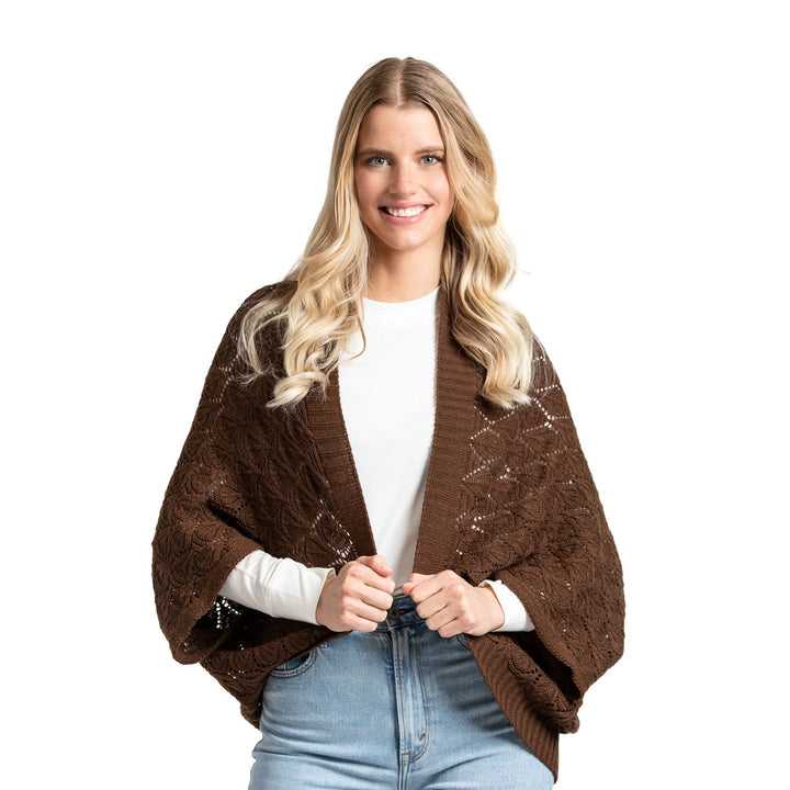 Open Knit Convertible Shrug