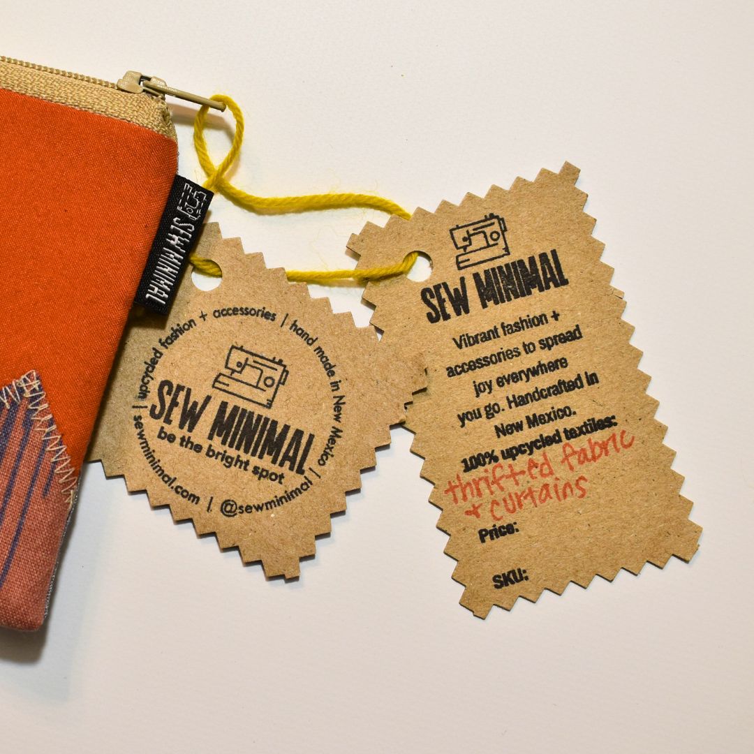 Upcycled Zipper Pouch- Mountain