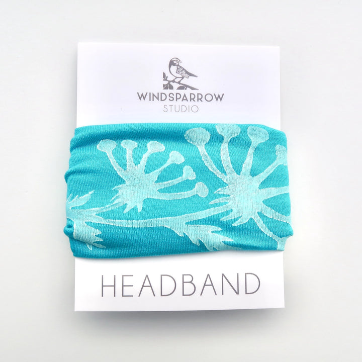 Hand Printed Flower Headband