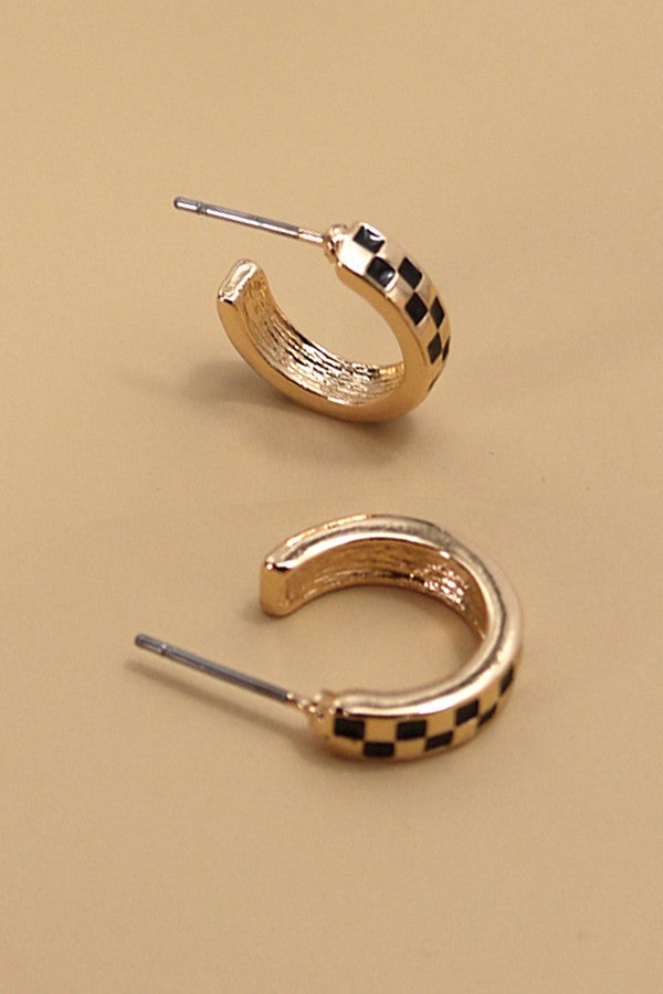 Checkered Mini Hoops