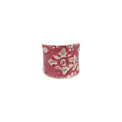 Silver Patina Cuff Ring