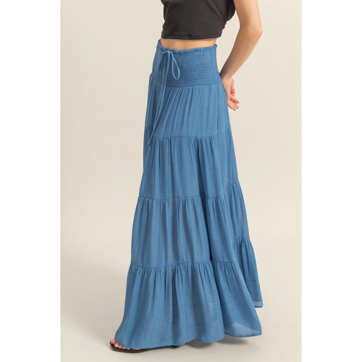 Smocked + Tiered Maxi Skirt