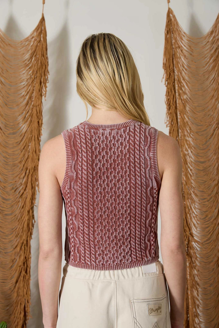 Cable Knit Summer Top