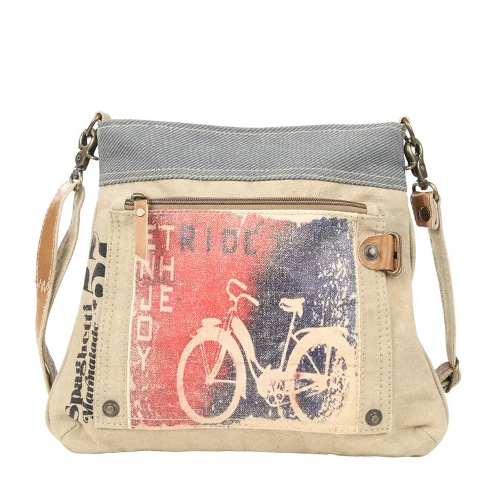 Enjoy The Ride - Repurposed Canvas Bag
