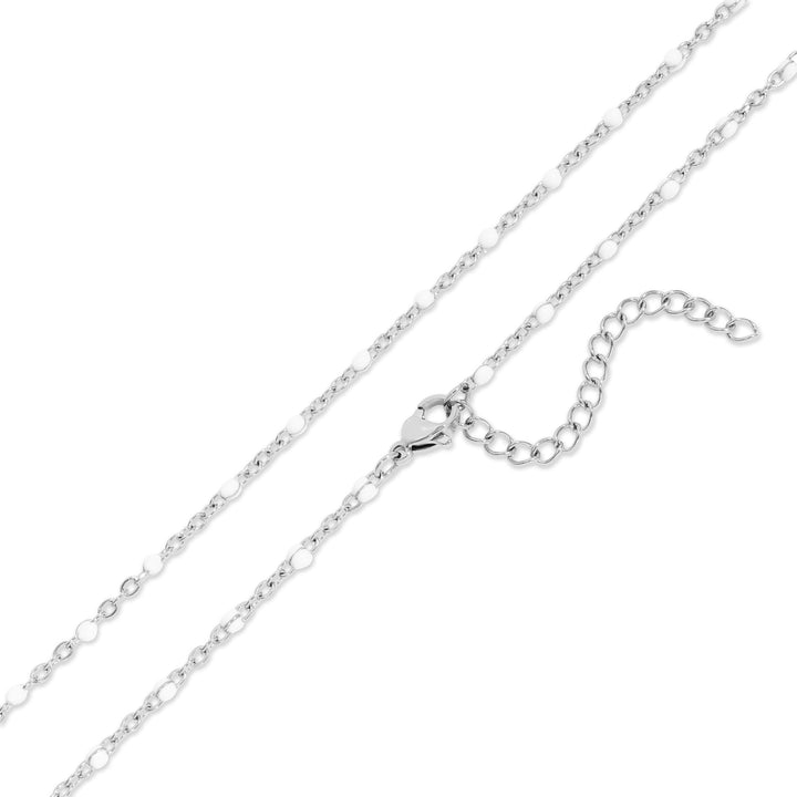 White Confetti Chain Necklace
