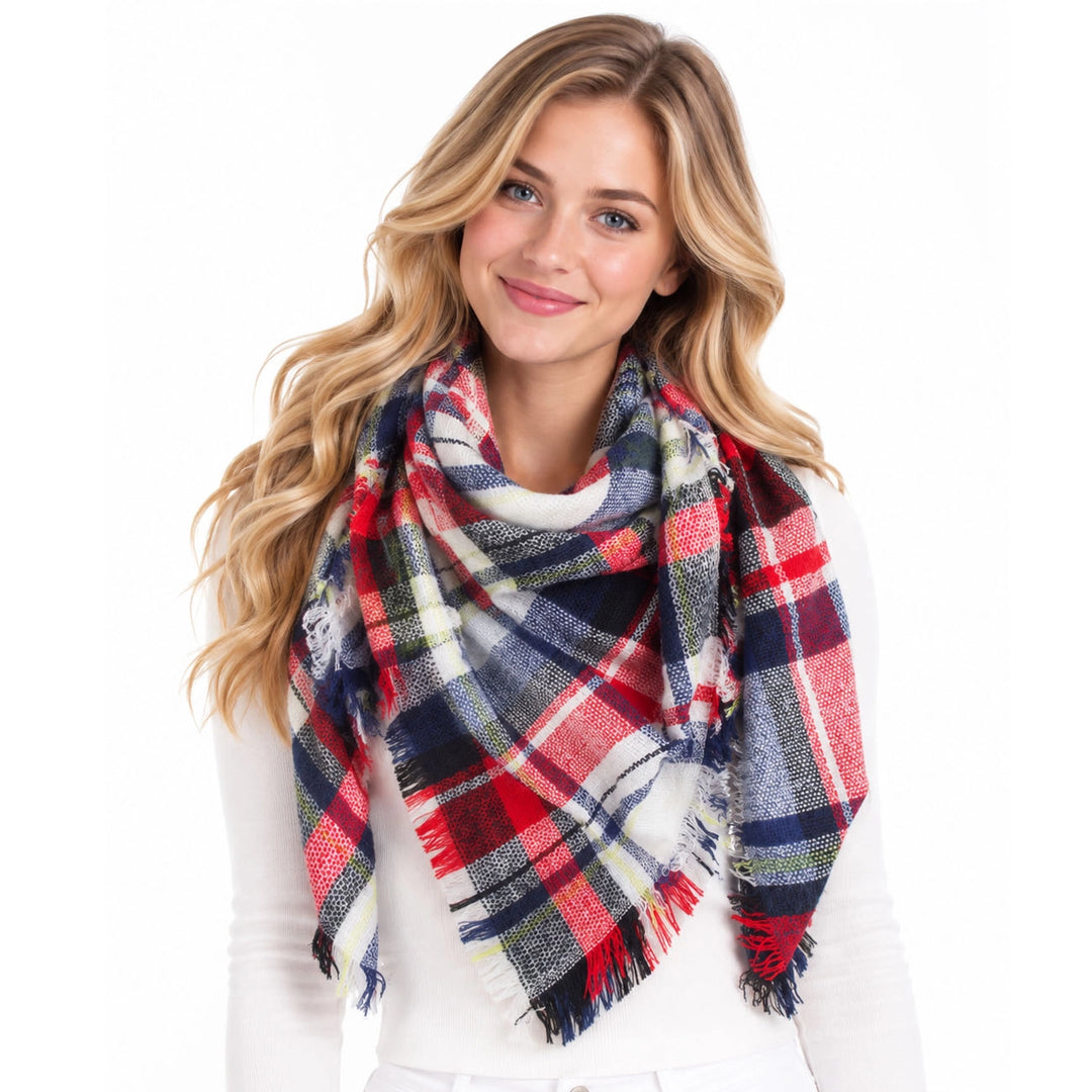 Plaid Blanket Scarf