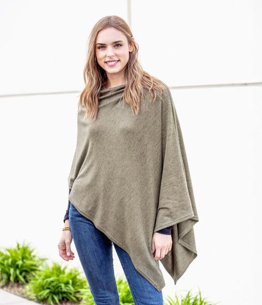 Diagonal Cut Carolina Poncho