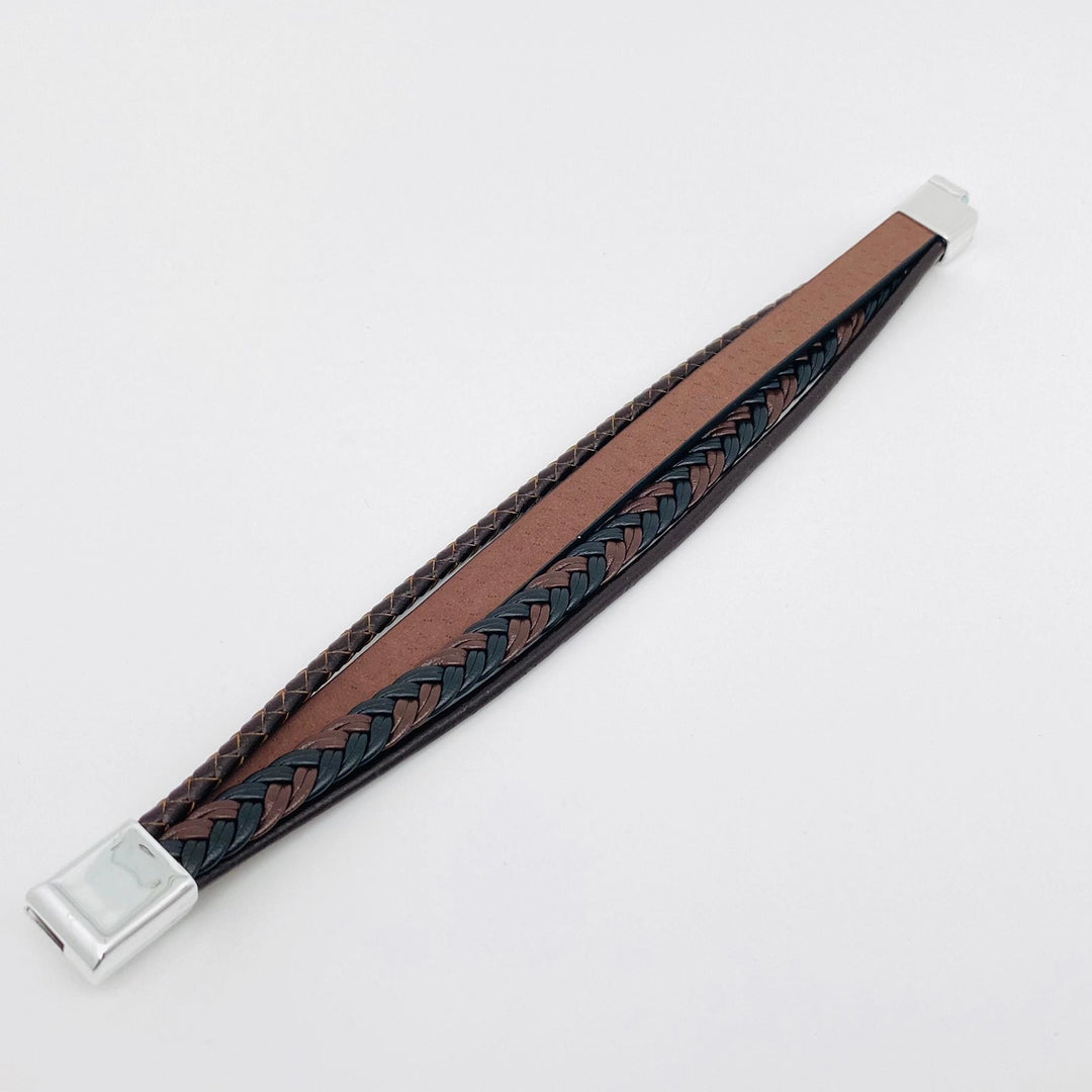 'Cross' Vegan Leather Bracelet  - Large