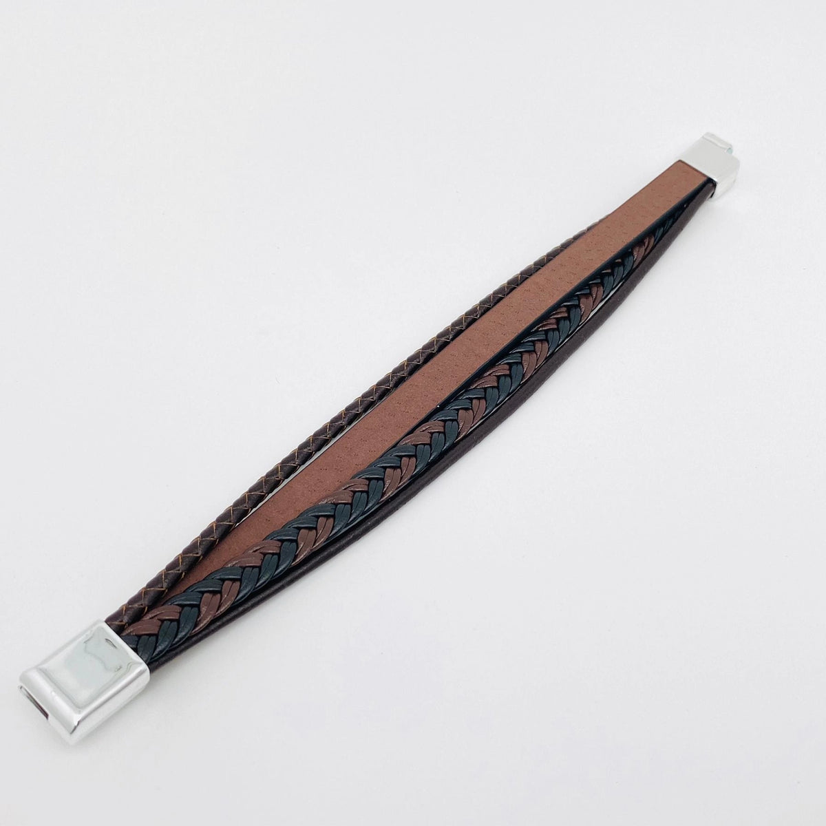 'Cross' Vegan Leather Bracelet  - Large