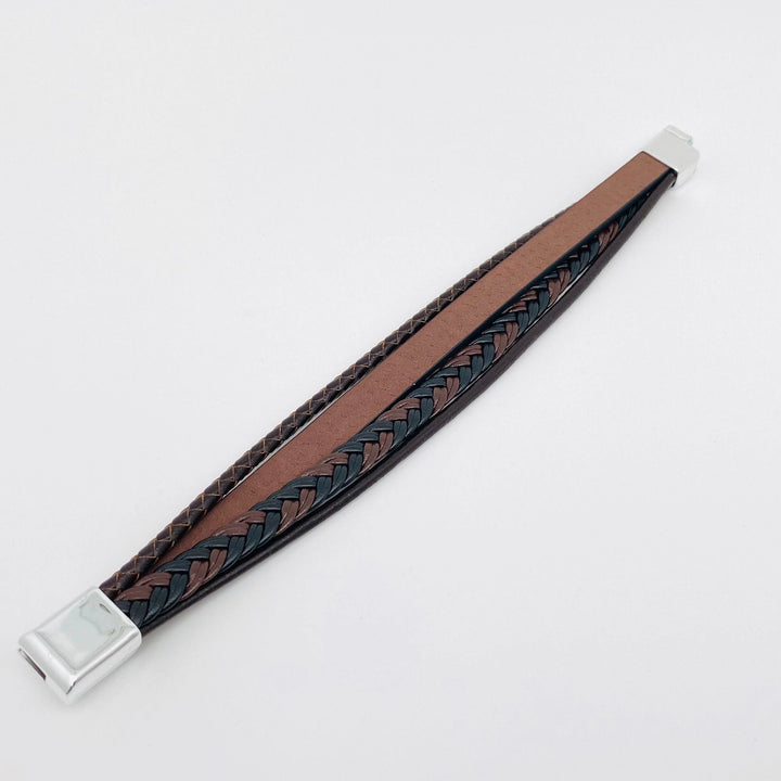 'Cross' Vegan Leather Bracelet  - Large