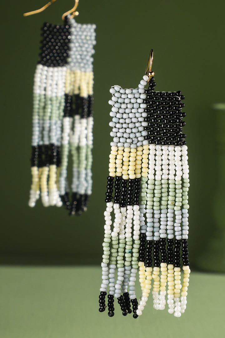 Colorblock Seed Bead Dangle