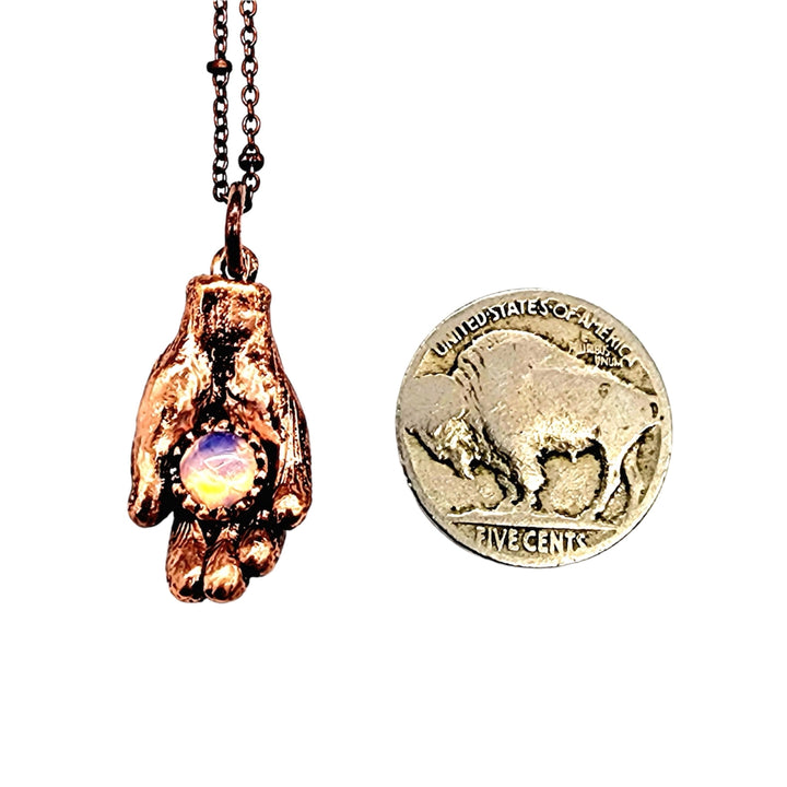 Opalite Fortune Teller Hand Necklace