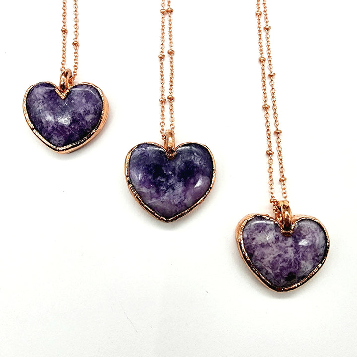 Lepidolite Heart Necklace