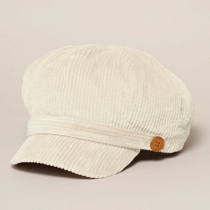 Corduroy Newsboy Hat