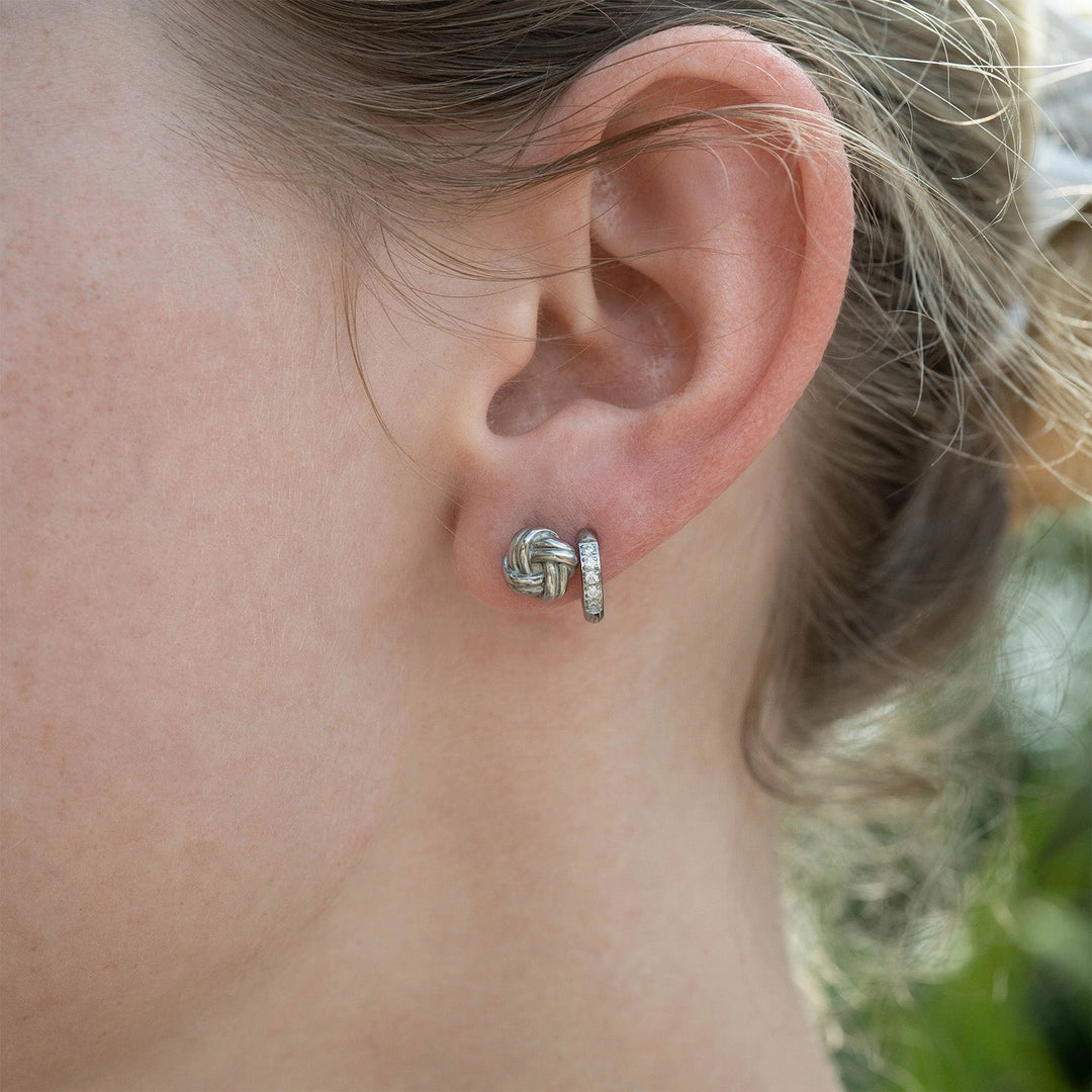 Metal Knot Stud Earrings