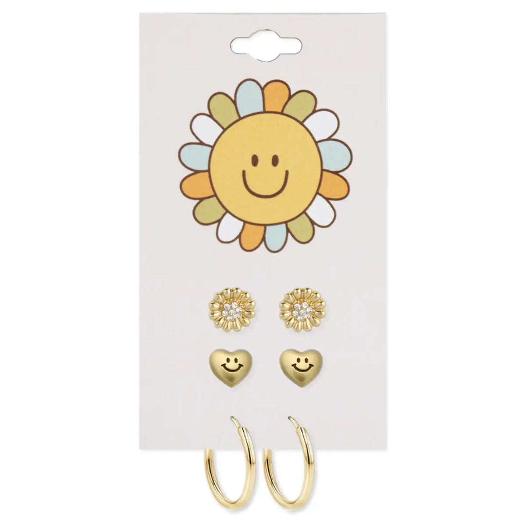 Cutesy Gold Hoop + Studs  Set