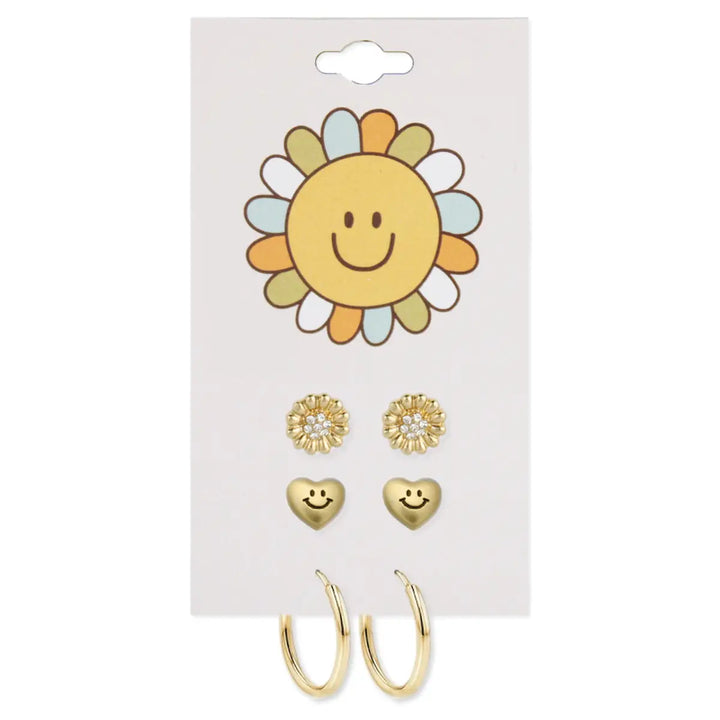 Cutesy Gold Hoop + Studs  Set