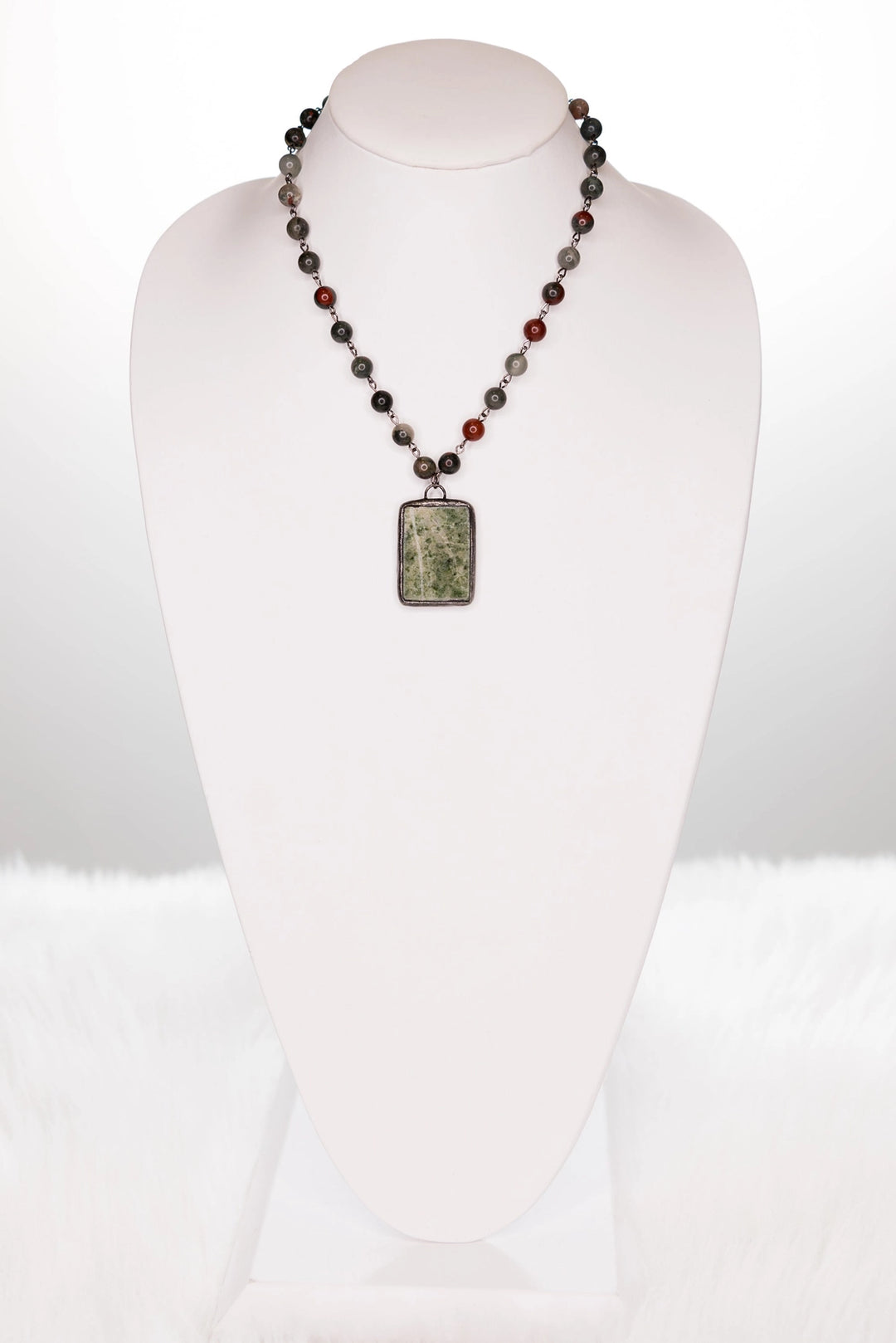 Jasper Beaded Pendant