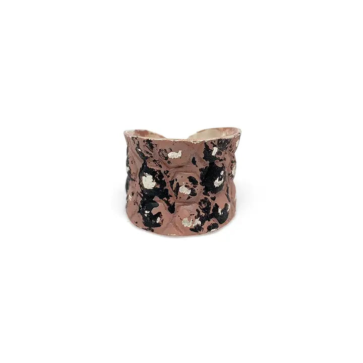 Silver Patina Cuff Ring