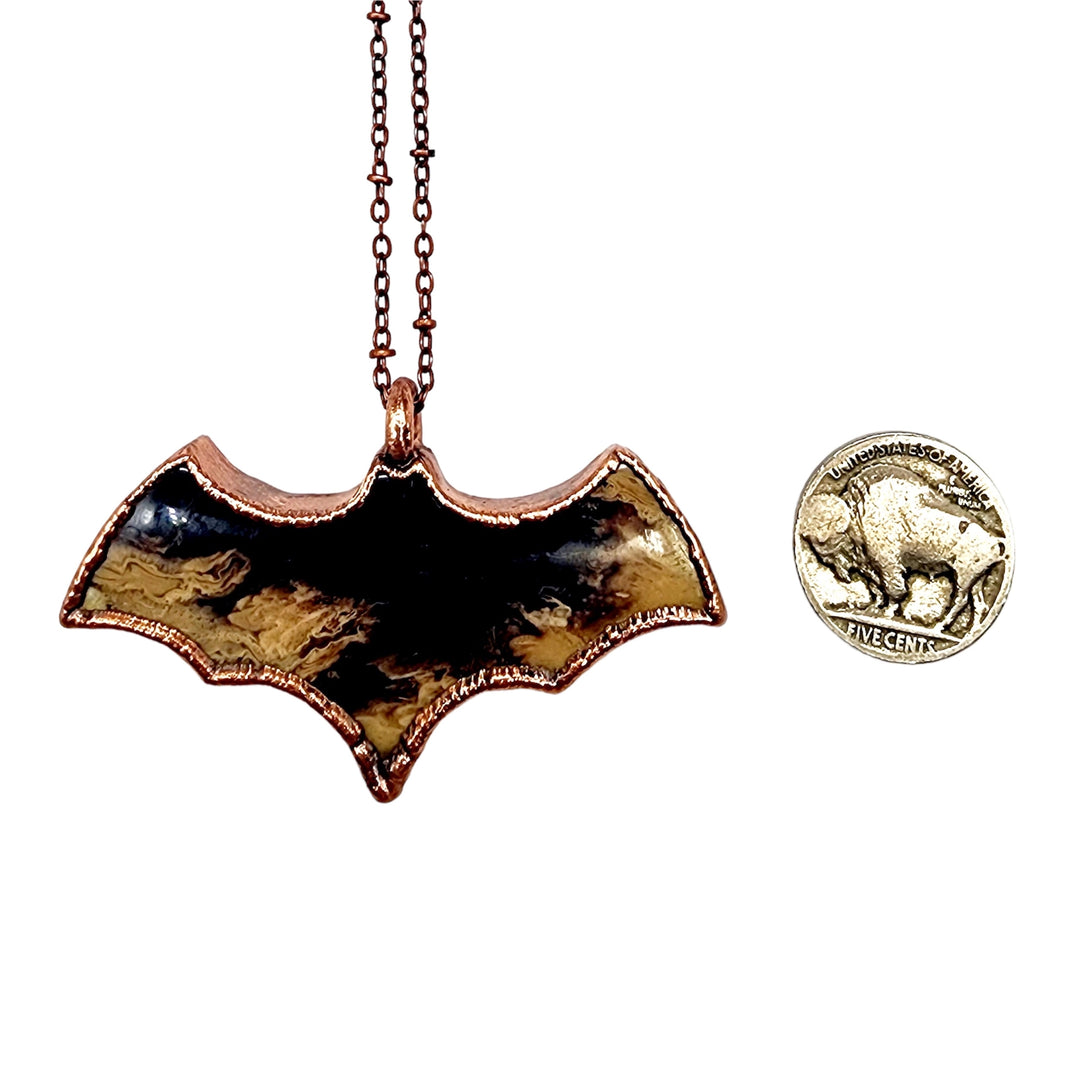 Fossilized Wood Bat Necklace