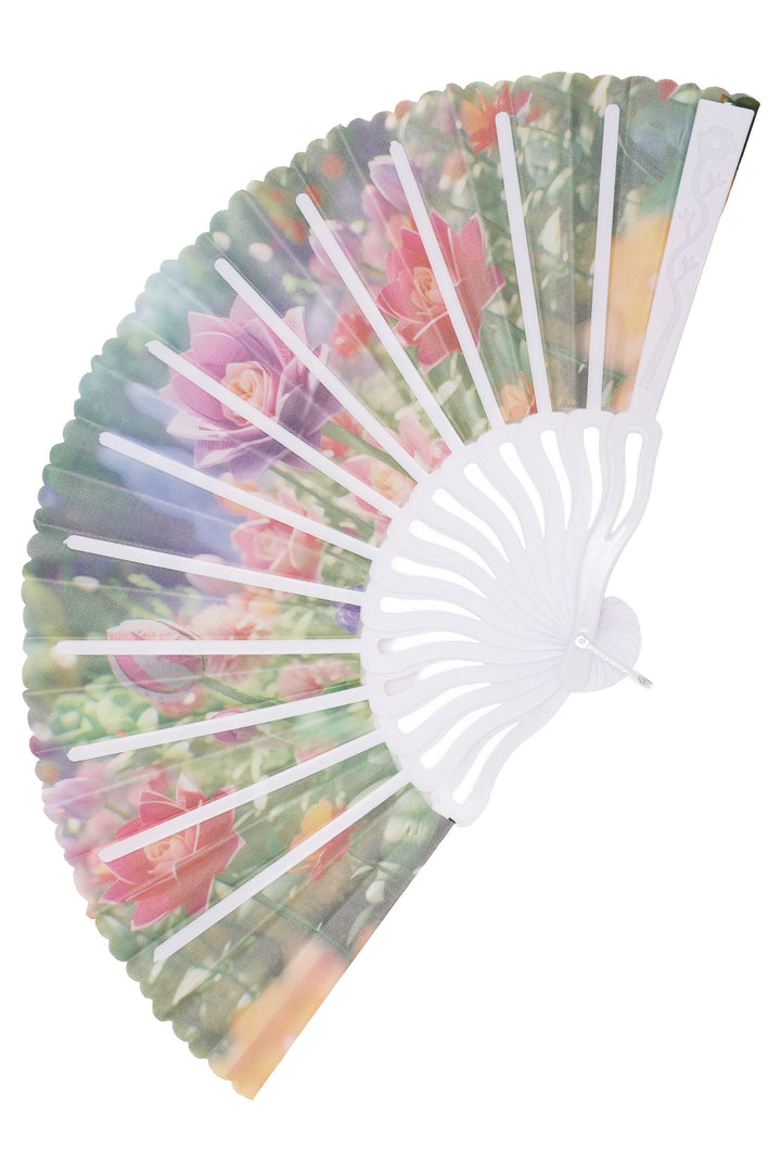 Flower Garden Folding Fan