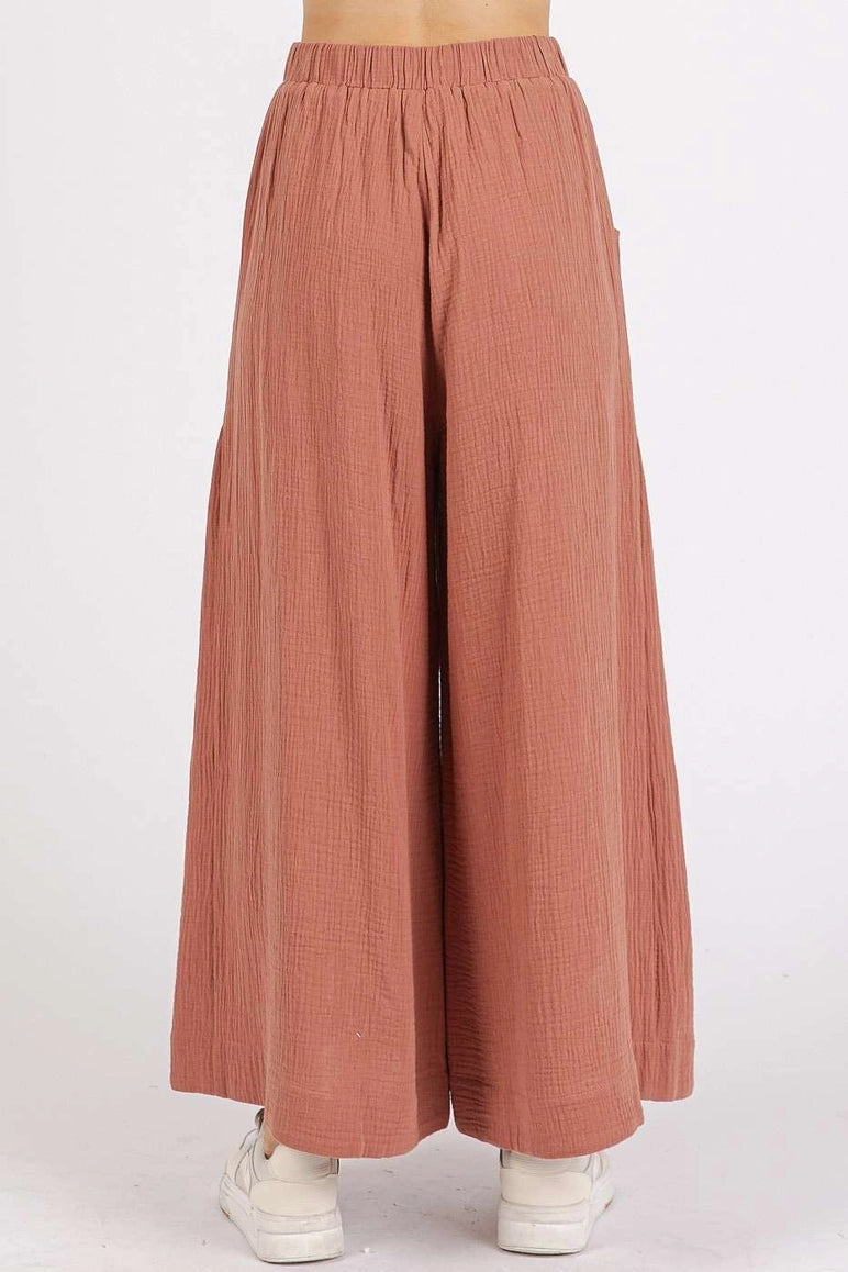 Lightweight Tiered Palazzo Pants