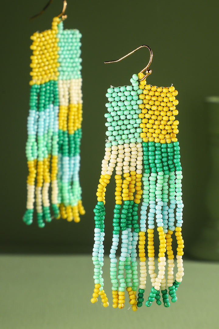 Colorblock Seed Bead Dangle