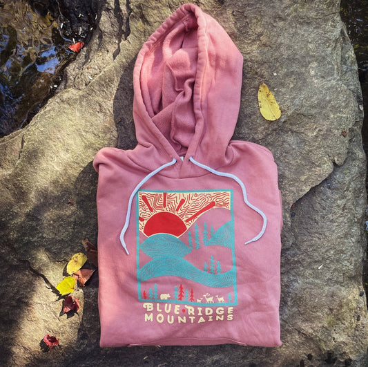 A Day In The Blue Ridge Mountains Hoodie - Mauve