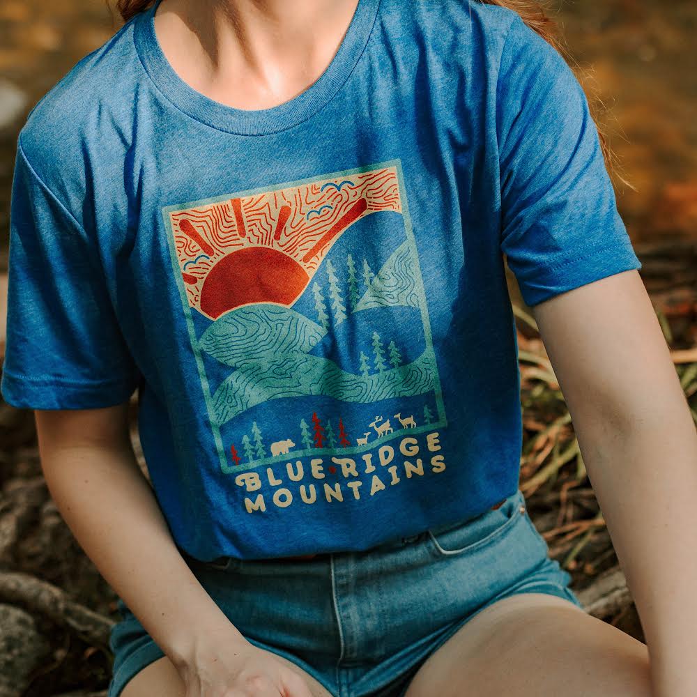 ‘A Day In The Blue Ridge Mountains’ Tee - Royal Blue
